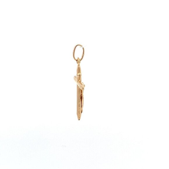 18K Yellow Gold Pendant Cross Jesus Christ 1.20 grams - Picture 13 of 13